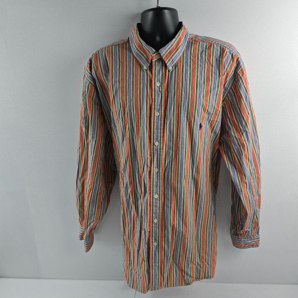 Ralph Lauren long sleeve‎ button down dress shirt 3XB big mens classic 4782